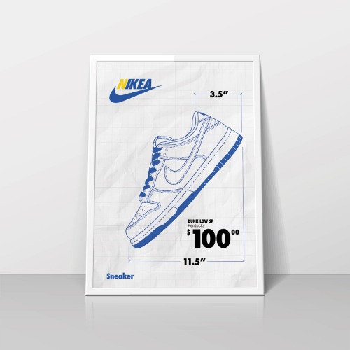 NIKEA Dunk Low PRINT by Shoobox