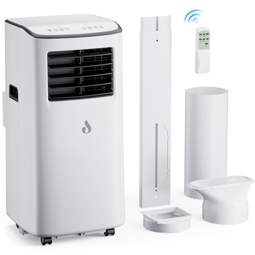 Air Conditioning Unit, Portable Air Conditioner with 3-in-1 Cooling & Fan & Dehumidifier Function, Air Conditioners with Digital Display & Remote Control, 24H Timer for Room up to 215 ft - 7000 BTU