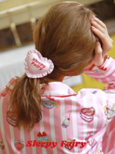 Sleepy Fairy Heart Pillow Hair Ties | Pink