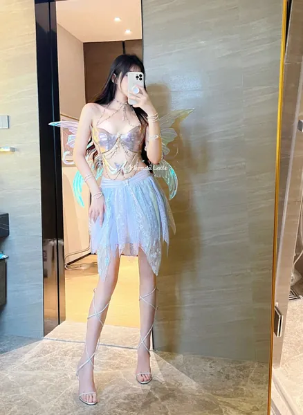 Butterfly Blossom Resin Mermaid Corset Bra Top Cosplay Costume Patent-Protected