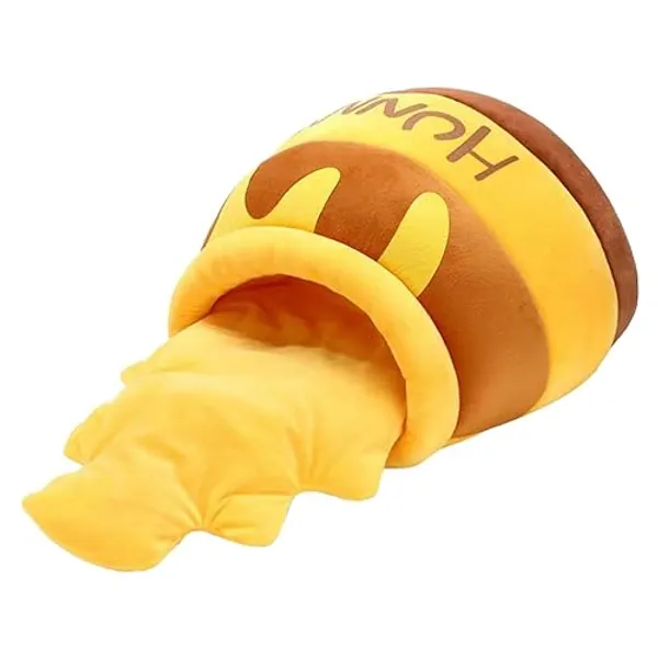 Folpus Haustier-Katzenbett, Rutschfester Boden, weiches Versteck zum Schlafen, warmes Nest, Höhlen-Haustierbett für Katzen, Hunde und Kleintiere, Honigtopf