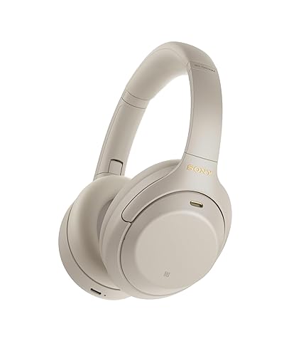 Sony WH-1000XM4 Wireless Premium Noise Canceling Overhead Headphones with Mic for Phone-Call and Alexa Voice Control, Silver WH1000XM4 - Silver - Headphones Only
