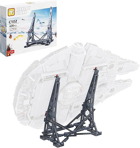 Millennium Falcon Vertical Display Bracket for Lego 75192 Starship Model, Sturdy Stand Building Kit, Best Gift and Movie Collectible for Adults(408 PCS) - 75257 Stand