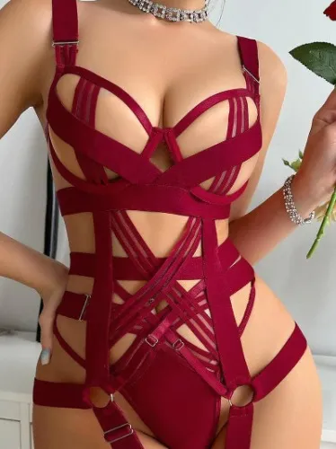 Anahi Bodysuit - Burgundy | Burgundy / L