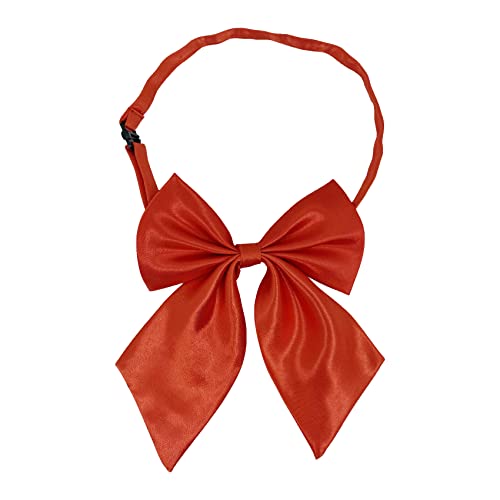 Women Silk Uniform Bow Tie, School Girls Cute Anime Bowtie Lolita Necktie For Cosplay or Goth Mother's Day 's Gift W-B1 - Red