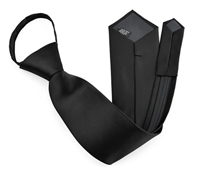 Moda Di Raza Zipper Ties For Men, Zipper Neckties Woven Microfiber Ties, Satin Silk Finish Neck Tie, Men Adult Boys