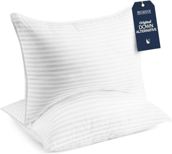 2 Beckham Pillows for Sleeping - Soft, Gel Cooling Pillow for Back