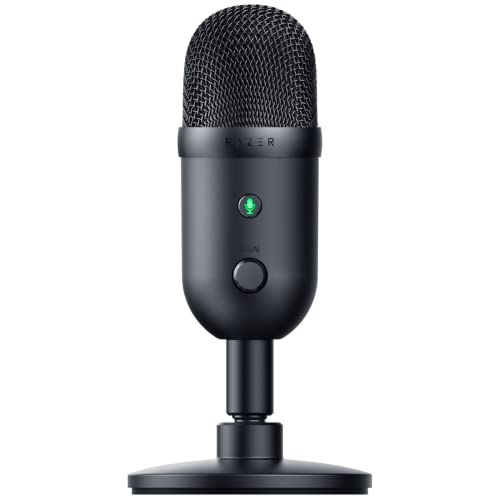 Razer Seiren V2 X USB Condenser Microphone for Streaming and Gaming on PC: Supercardioid Pickup Pattern - Integrated Digital Limiter - Mic Monitoring and Gain Control - Built-in Shock Absorber - Seiren V2 X