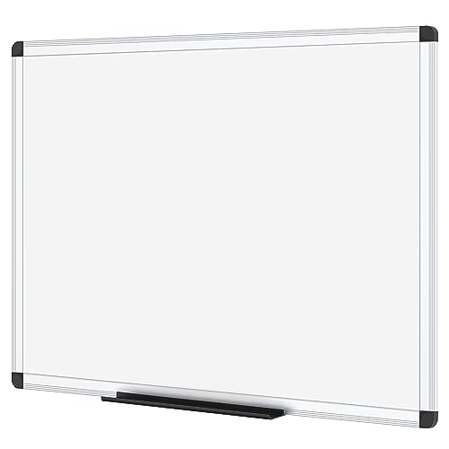 VIZ-PRO Magnetic Dry Erase Board, 36 X 24 Inches, Silver Aluminium Frame - 36 X 24 Inches