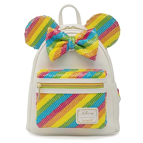 Loungefly Disney Sequin Rainbow Minnie Mini Backpack - No Size