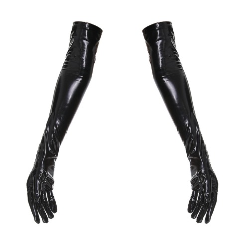 Amorino Women's Irresistible Latex Elbow Gloves - Black / M