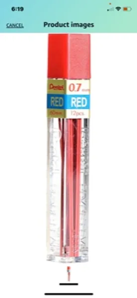 Amazon.com : 2 Tubes PENTEL Super Hi-Polymer Lead 0.7 mm RED : Office Products