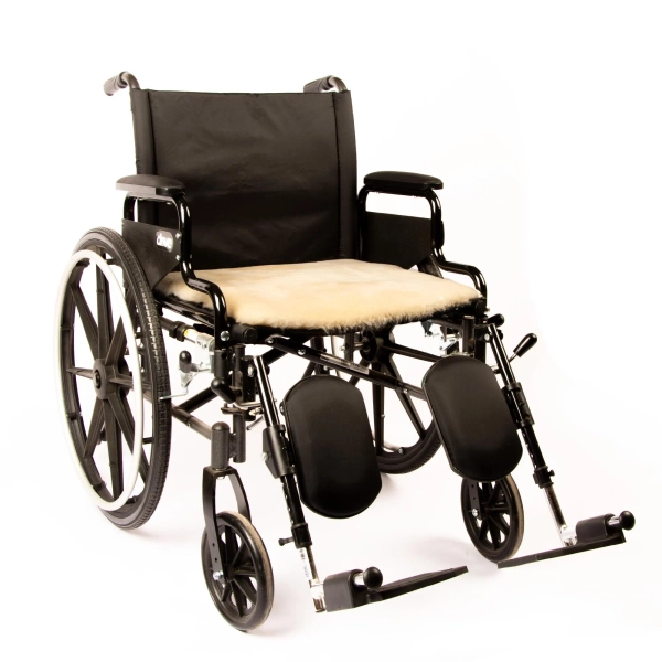 Sheepskin Wheelchair Seat Pad Genuine Medical Grade Wool Mobility Comfort Back Pain Relief Office Chair or Car Cushion