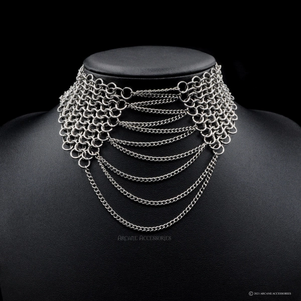 EU 4in1 Lace-up Choker | Chainmail Choker | Stainless Steel