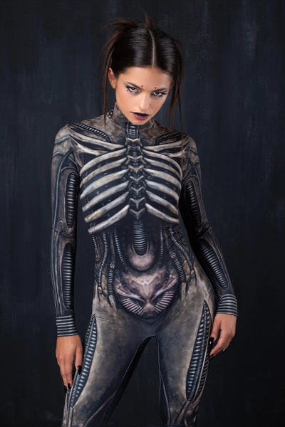 Alien Costume, Halloween Bodysuit.