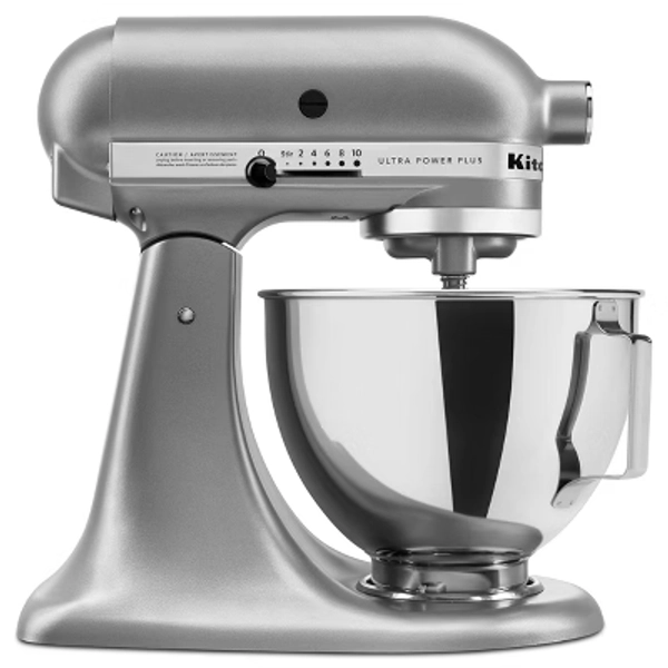 KitchenAid Ultra Power Plus 4.5qt Tilt-Head Stand Mixer Light Silver - KSM96: 10 Speeds, Safety Lock, Dishwasher-Safe Parts