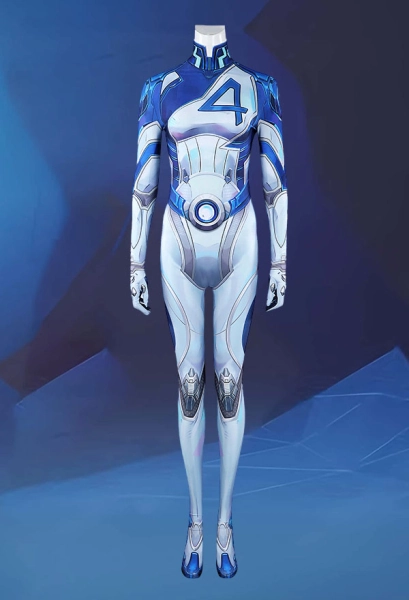 Rival Girl Sue Storm Cosplay Costume Tight Jumpsuit