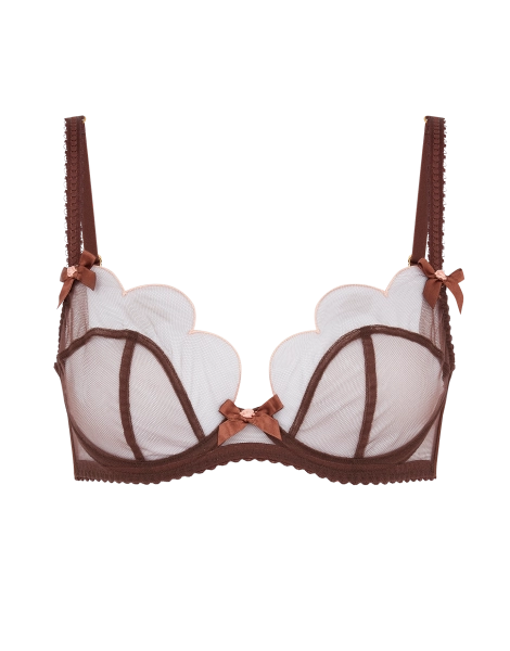 Lorna Plunge Underwired Bra in Chestnut | Agent Provocateur