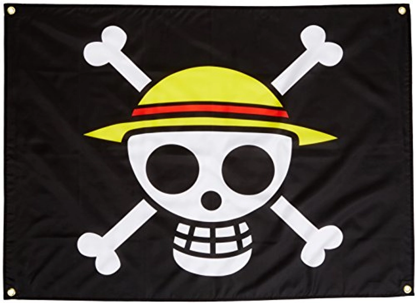 GE Animation GE-6468 One Piece Luffy's Straw Hat Pirate Flag Multi-colored, 31"