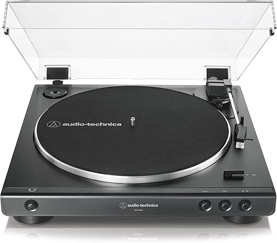 Audio-Technica LP60X Vollautomatischer Stereo-plattenspieler mit Riemenantrieb Schwarz - Schwarz - Analogue