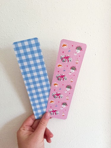 Linen Bookmark Sets | Blue Gingham + Girly Things