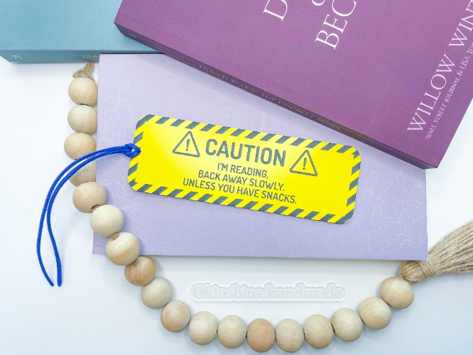 Caution I’m Reading Bookmark - *B-GRADE* | Black