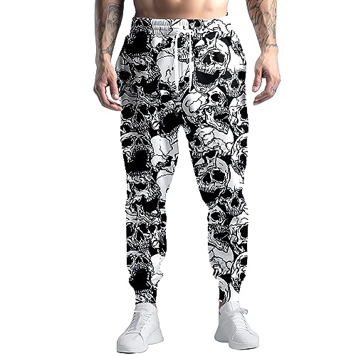 VVGETE 80s Costumes for Men Joggers Pants,Casual Pants Running Pants with Drawstring,90s Outfit for Men - Medium - 80s 90s Geometric