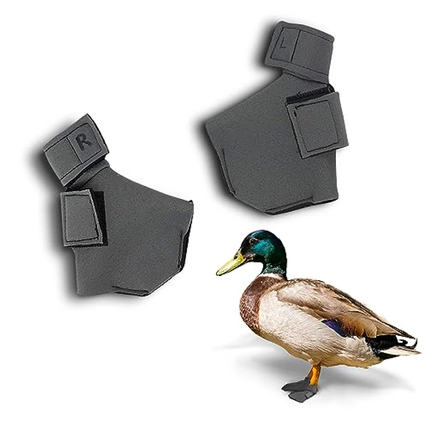 Birdy Bootie Protective Duck Shoes, Booties for Medium Waterfowl, Medium Waterfowl Pair (3.5” Max. Inside Width), Gray