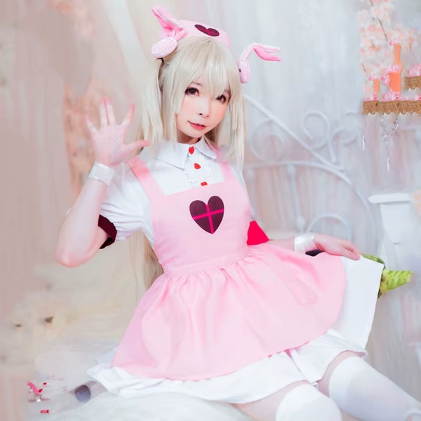 Youtuber Natori Sana Cosplay Costume Maid Apron Dress Nurse Uniform Outfit Pink Lolita Dress Halloween Christmas Costumes Women - AliExpress 200000532