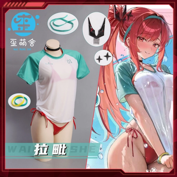 Red Hood Rapi Swimsuit + Wig 