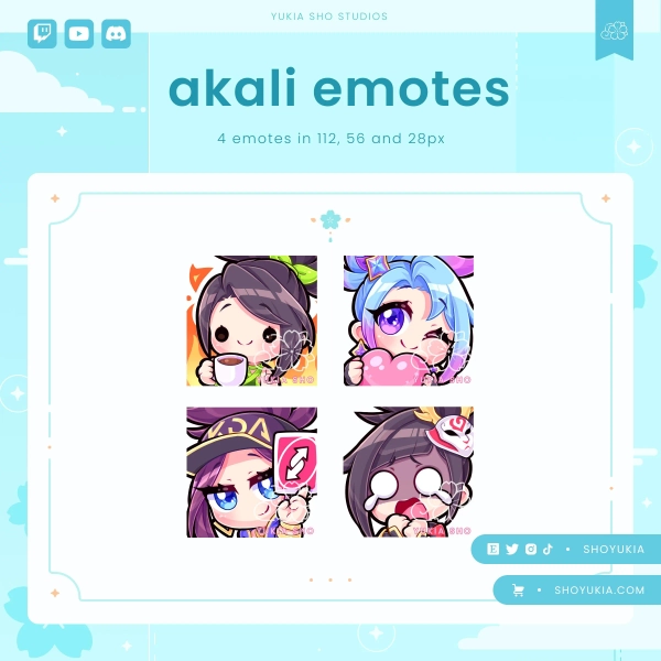 Akali Twitch Emote Pack