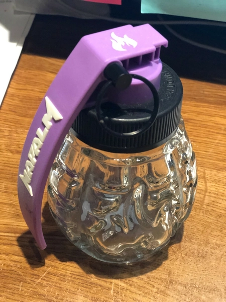 Glass Hand Grenade Container