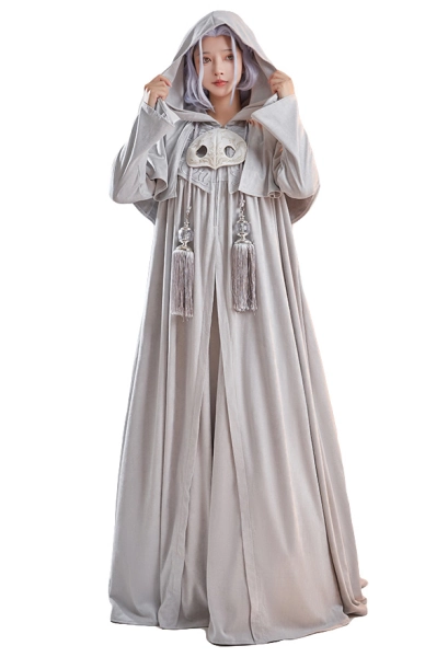 FFXIV Acient Venat Hydaelyn Cosplay Costume Grey Robe