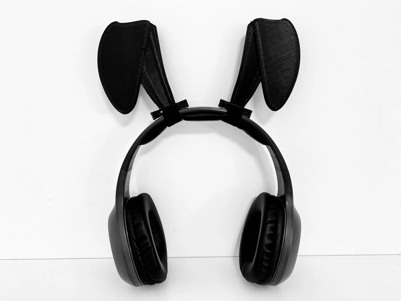 Rabbit Ears Headset Attachments & Cosplay Props.  Twitch Streamer Gaming Headset Attachment