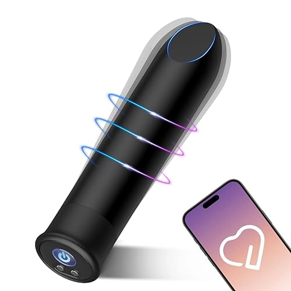 Bullet Vibrator with Angled Tip for Precision Clitoral Stimulation, Discreet Rechargeable Lipstick Vibe with 10 Vibration Modes Waterproof Nipple G-spot Stimulator Sex Toys for Women (Black)