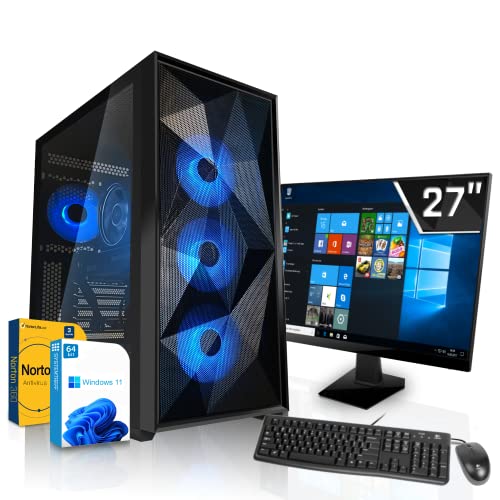 SYSTEMTREFF Gaming Komplett PC Set Intel Core i9-12900K 8x5.2GHz | Nvidia GeForce RTX 4090 24GB DX12 | 2TB M.2 NVMe + 2TB HDD | 32GB DDR5 RAM | WLAN Desktop Paket Computer für Gamer, Gaming