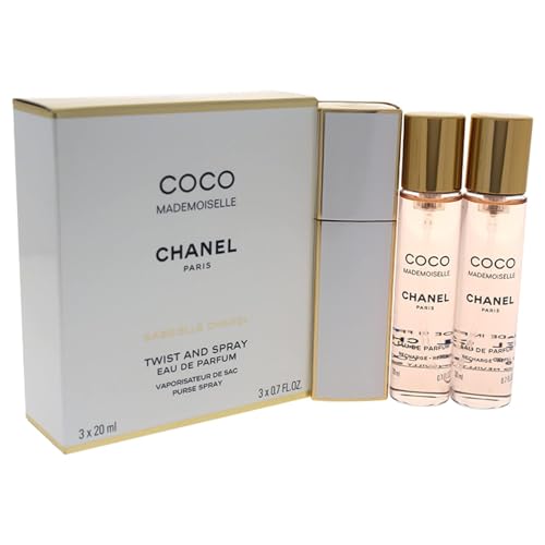 Chanel Coco Mademoiselle femme/woman, Eau de Parfum, 3 x 20 ml (1 Taschenzerstäuber und 2 Nachfüller)