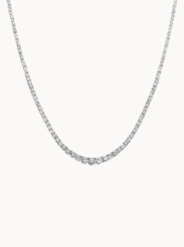 Classic Round Diamond Tennis Necklace - Small 8.00cts (2.4mm)