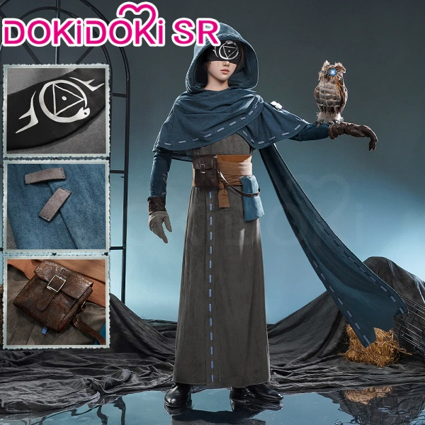 DokiDoki-SR Game Identity V Copslay Seer Eli Clark Costume / Owl Prop Accessory