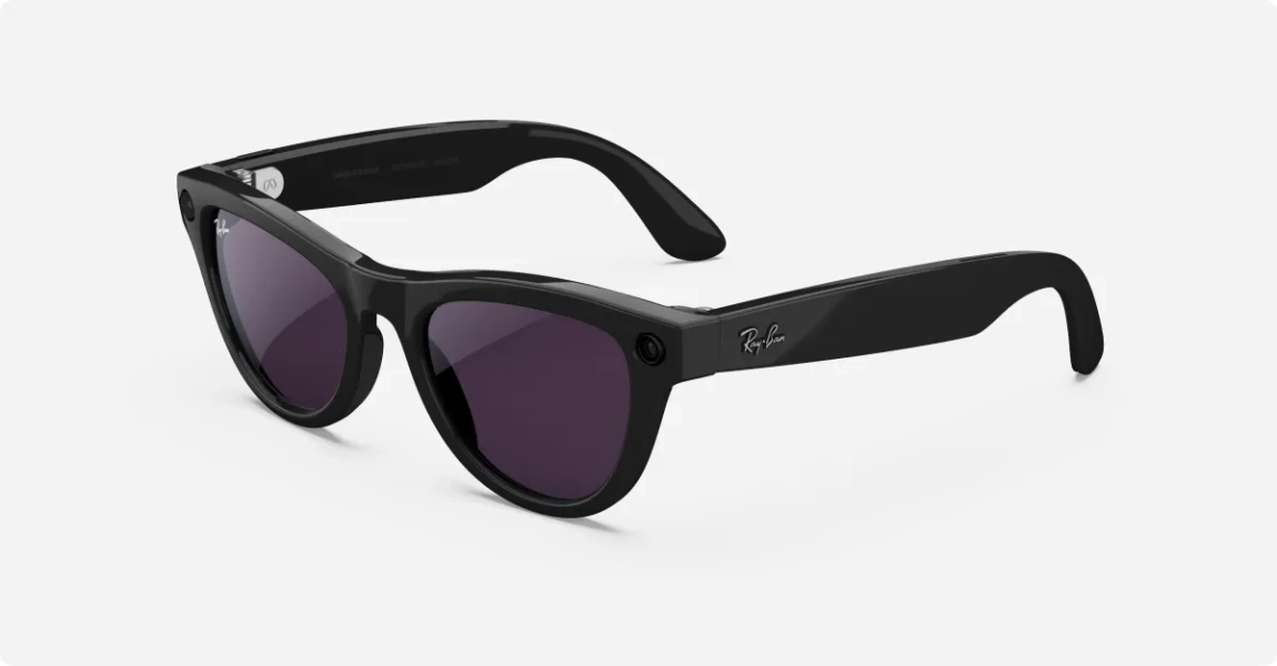 Ray-Ban Meta Skyler Black AI Glasses with Amethyst Lenses
