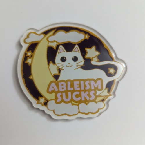 Moon Cat Acrylic Magnet