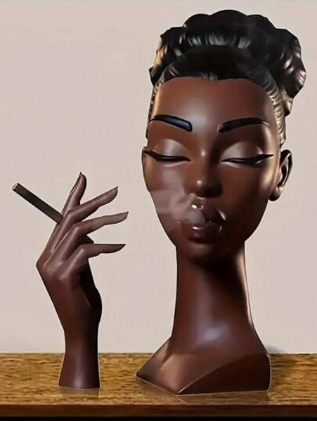 1 Peça Queimador de Incenso em Retrato da Cabeça, Queimador de Incenso em Formato de Rosto Humano, Decoração de Ambiente, Suporte de Incenso Adequado para Quarto, Sala de Estar, Queimador de Incenso de Resina Relaxante, Ornamentos de Decoração para Casa, Presente Perfeito de Feriado