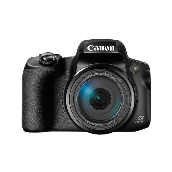 Canon Powershot SX70 20.3MP Digital Camera 65x Optical Zoom Lens 4K Video 3-inch LCD Tilt Screen (Black) (Renewed) - 