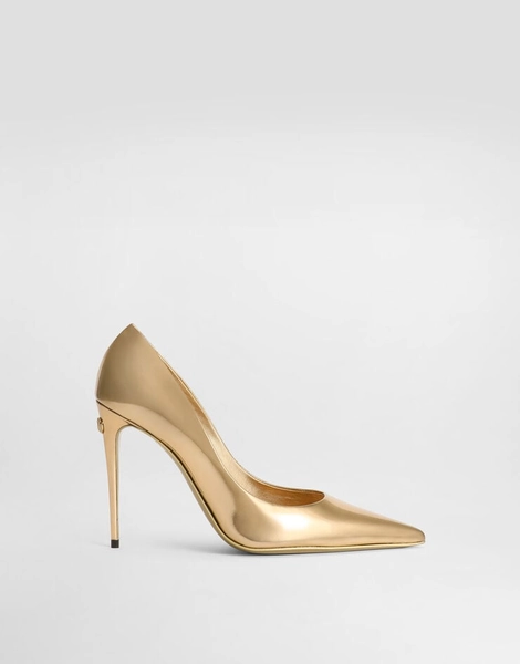 Calfskin pumps in Gold for Women | Dolce&Gabbana® US