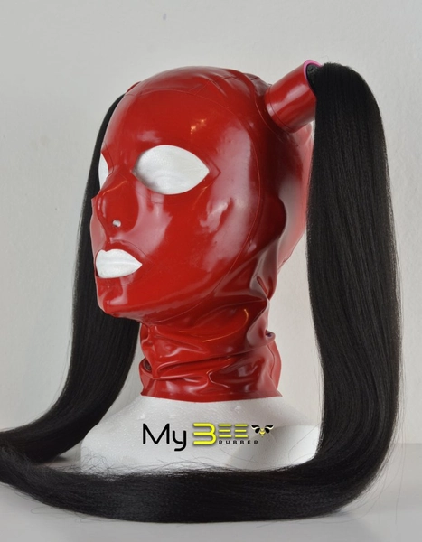 Felicio hood with two ponytails - Latex hoods