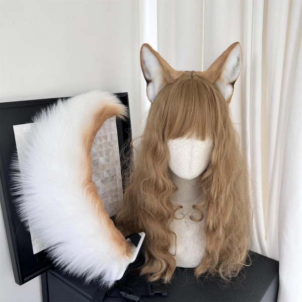 Handmade Dog Ears and Tail Set, Brown Dog Ears, Brown Dog Tail, Cosplay Dog, Cosplay Corgi, Cosplay Shiba Inu, Custom Available