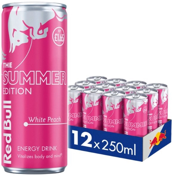 Red Bull | Summer Edition White Peach - 12 x 250 ml (voordeel verpakking)