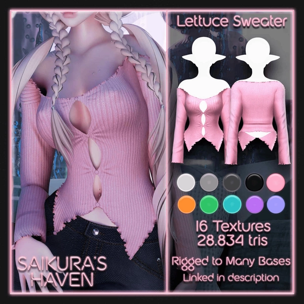 Lettuce Trim Sweater for VRChat