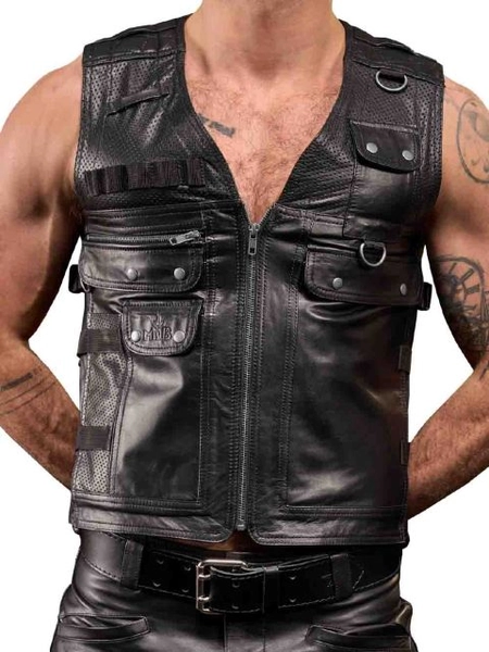 Mister B Leather Utility Vest S