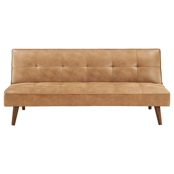 Kloster 66.25'' Faux Leather Cushioned Convertible Sofa